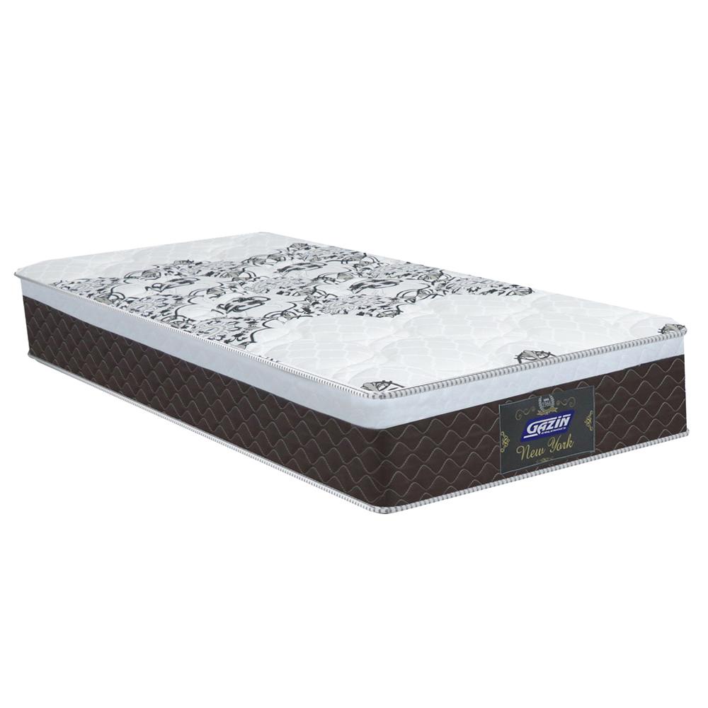 Colchão Solteiro Molas Ensacadas New York Marrom/Branco em Oferta na Shopee
