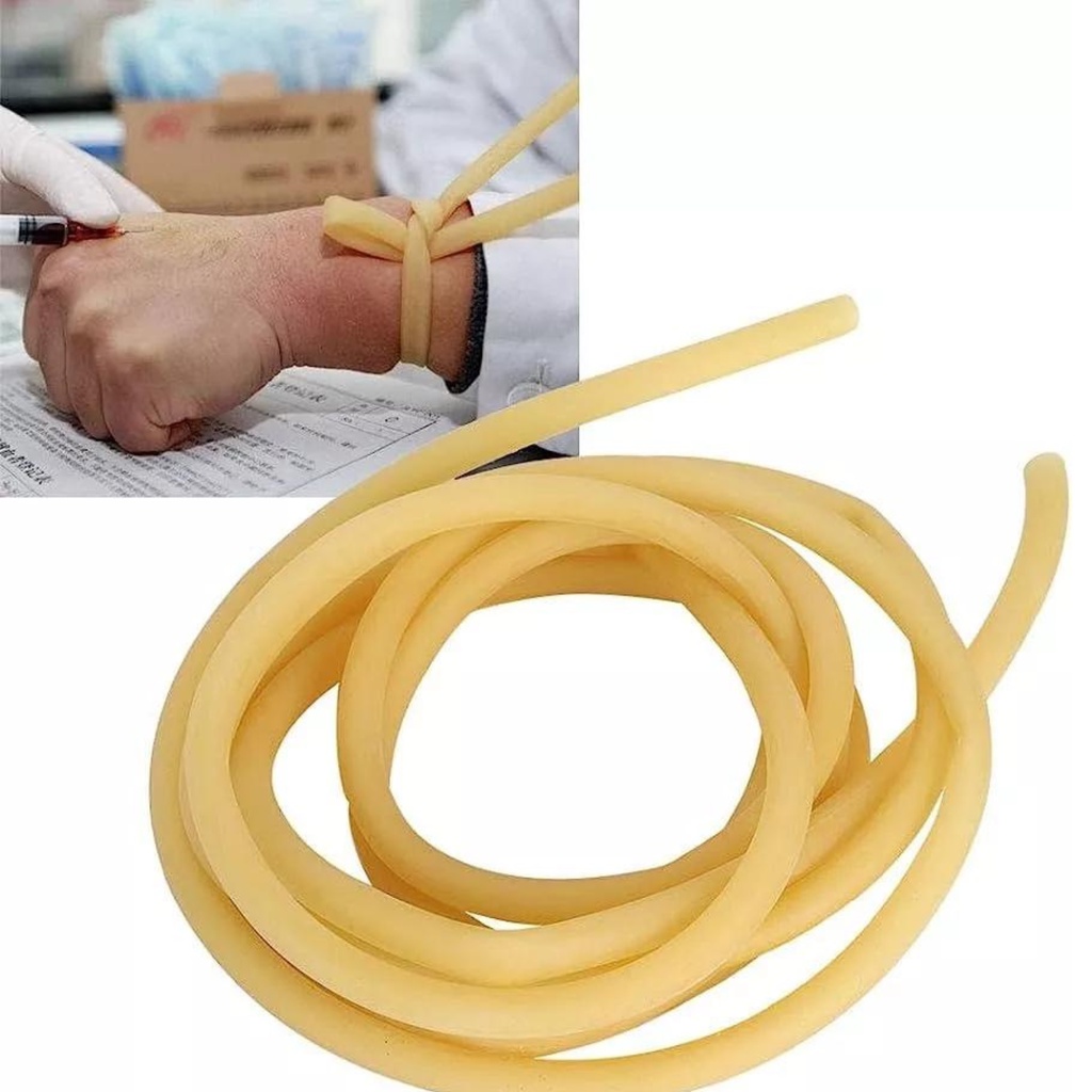 Tubo / Borracha Latex Nº200 Para Torniquete Para Enfermagem Laboratório E Procedimentos Hospitalares - 2 Metros
