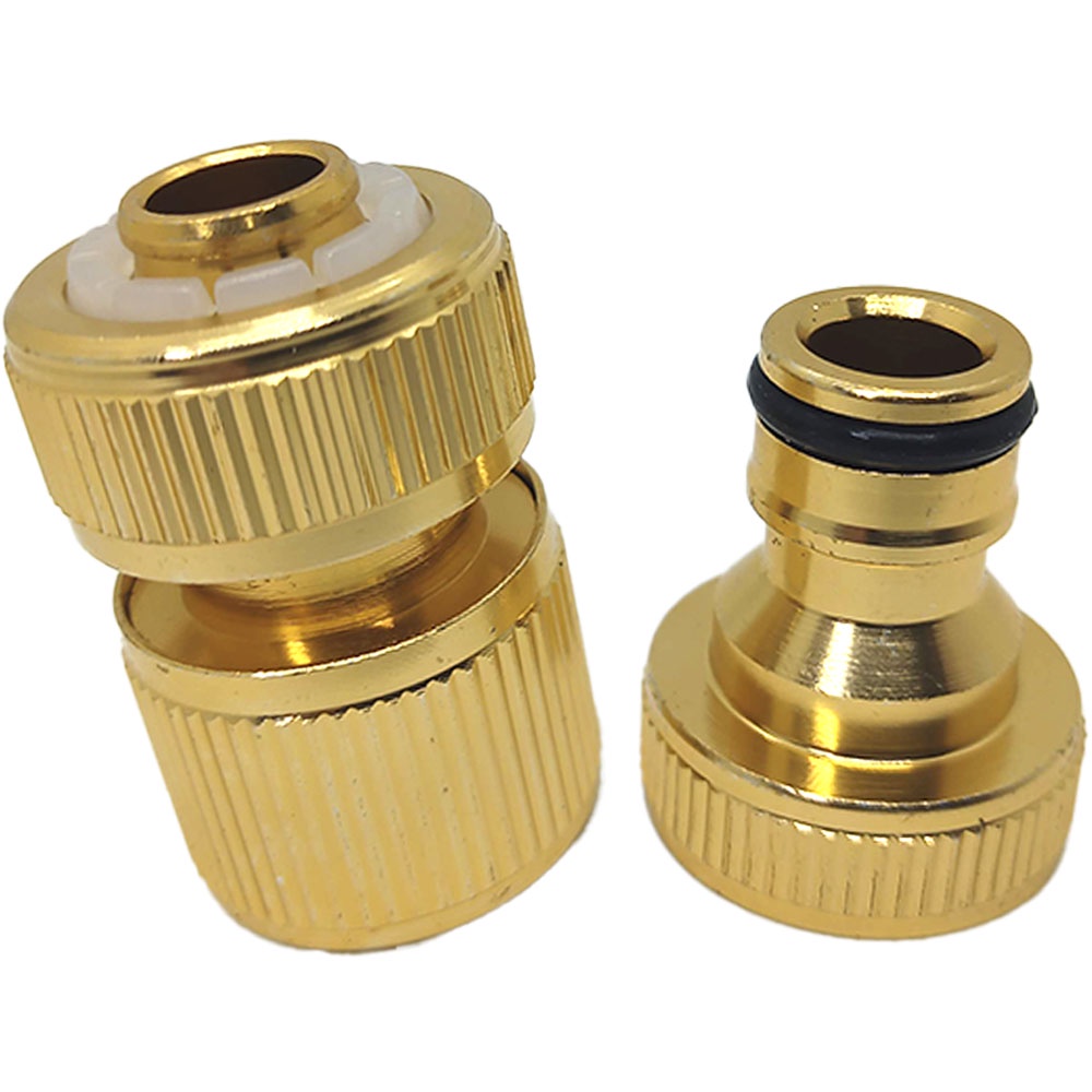 Kit Adaptador Conector de Torneira com Engate Rápido de Alumínio para Mangueira 1/2 em Oferta na Shopee