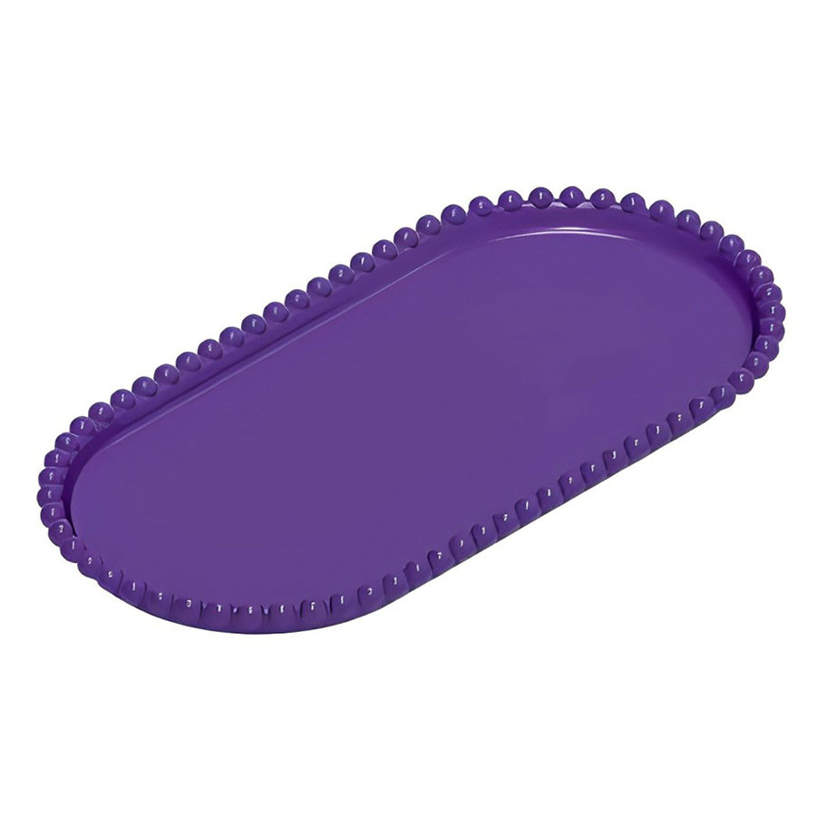 Bandeja Esfera Acrílica Durável Oval - Roxo - 25x13cm - 1 unidade - Rizzo - Rizzo em Oferta na Shopee