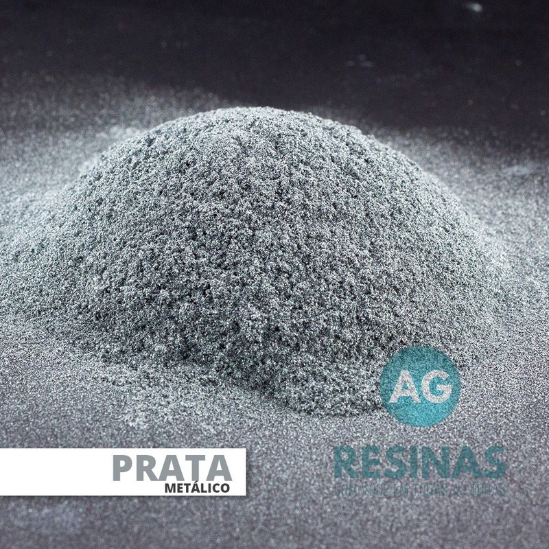 AG PIGMENTO METALIZADO PRATA em pó 10g