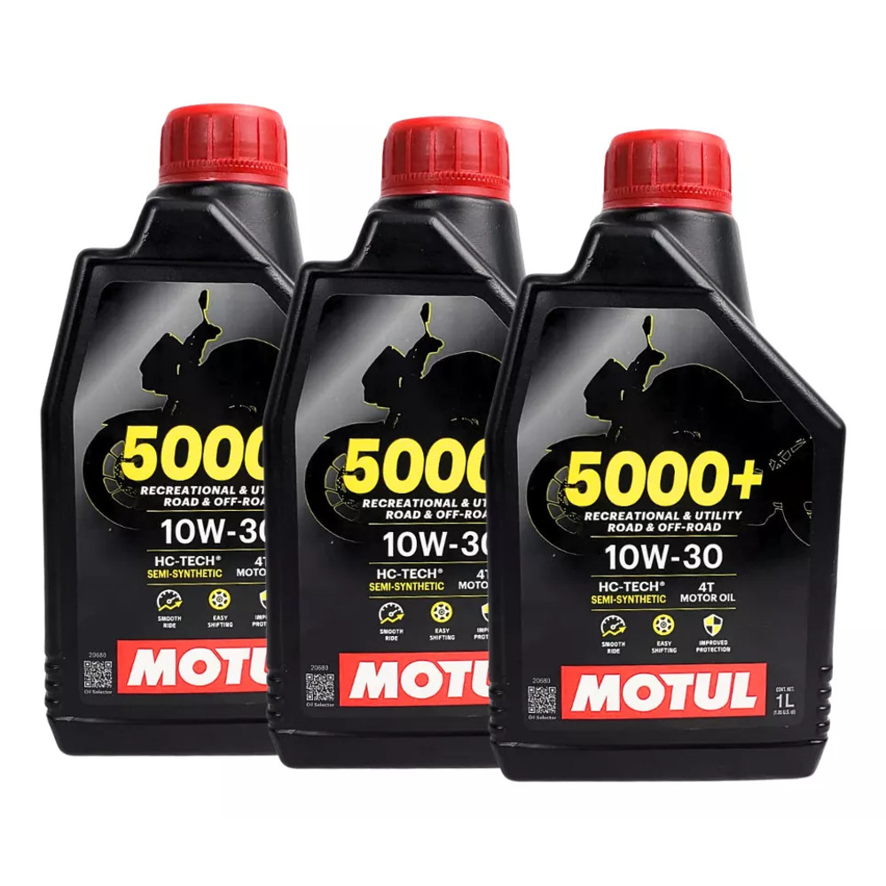 KIT 3 OLEO MOTUL 5000+ 4T 10W30 SJ SEMI SINTETICO em Oferta na Shopee