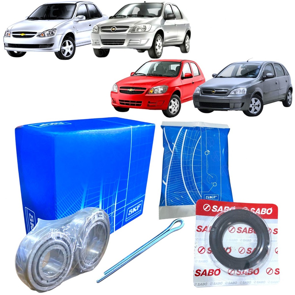 Kit Rolamento de Roda Traseiro Celta Prisma Classic Corsa
