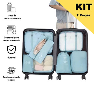 Kit Conjunto 7 Pecas Bolsa Organizadoras Para Mala (LS SHOP BRASIL)