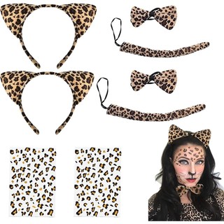 Kit Tiara + Gravata + Rabinho , Onça , Onça Amarela , Tigre e zebra em Oferta na Shopee