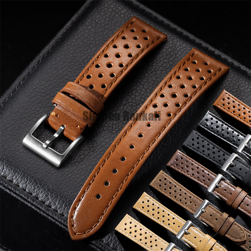 Pulseira De Relógio De Couro De Vaca 18mm 20mm 22mm Óleo Fosco Artesanal Cinto Universal Feminino Masculino Acessórios D em Oferta na Shopee