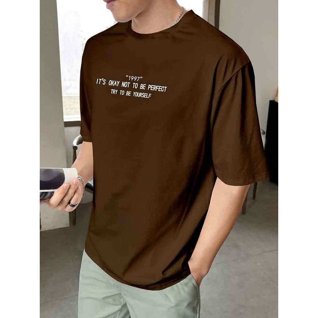 Blusa Its Okay Not Be Perfect T Shirt 1997 Try To Be Yourself Oversized Confortável Camiseta