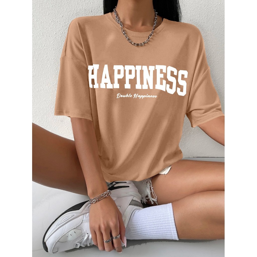 Camisa Personalizada Palha Estampa Double Happiness Bordada Oversized Academia Camiseta Treino