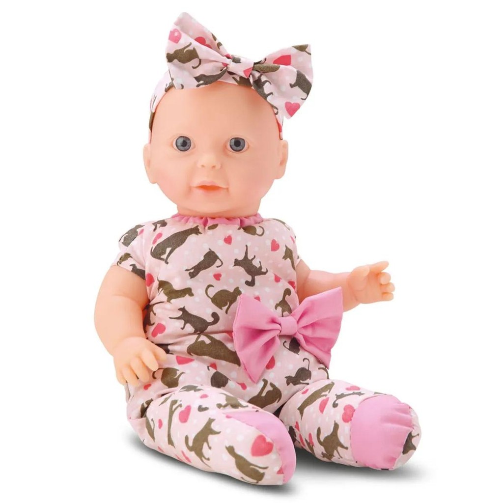 Boneca Nenem Soft Bebê Micy Com Tiara Super Macia - Sem Caixa - Menina Beetoys em Oferta na Shopee