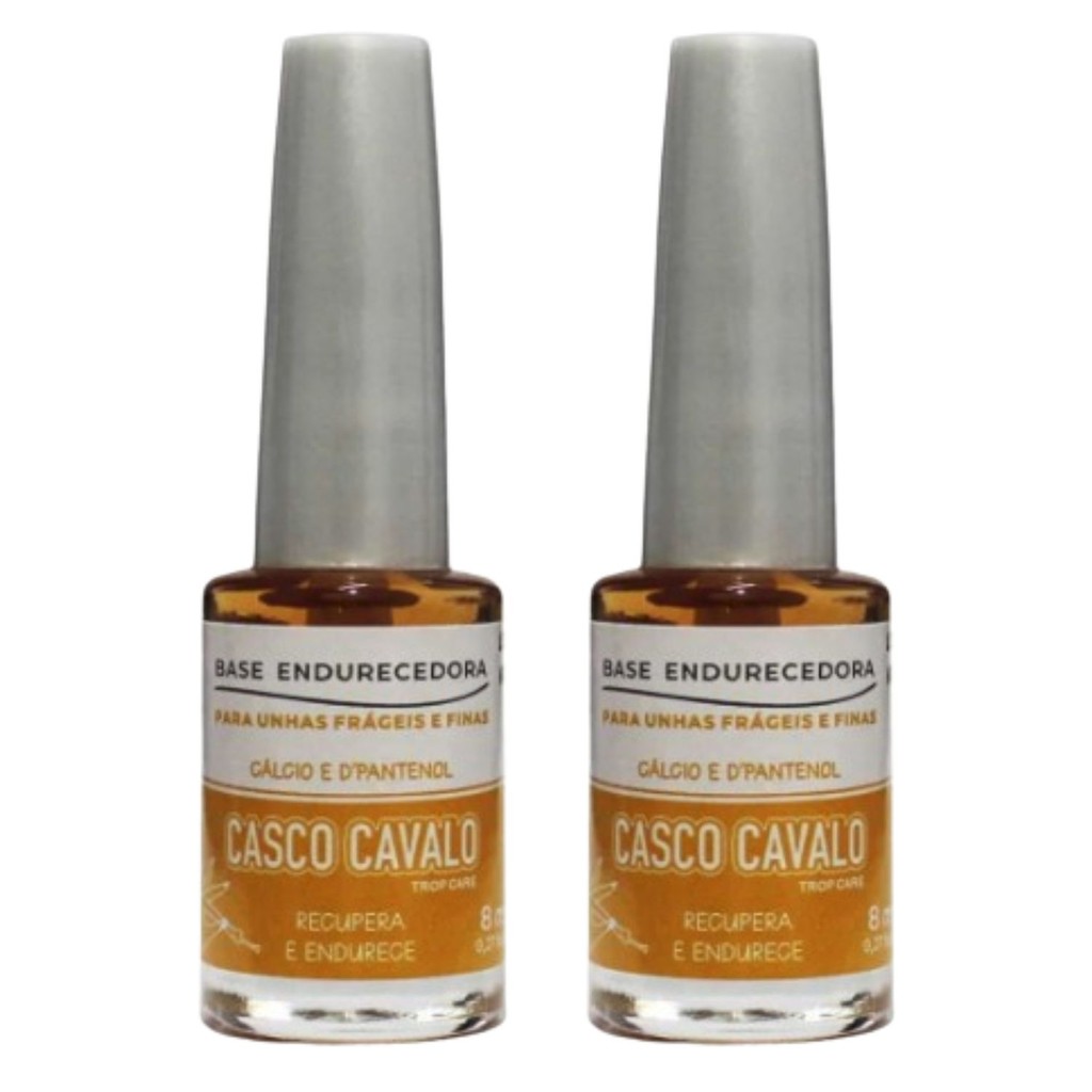 Kit 2 Base Endurecedora Casco Cavalo 8Ml - Trop Care em Oferta na Shopee