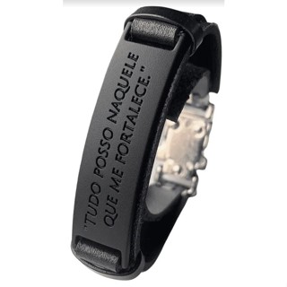 Pulseira Bracelete Ajustável Masculina em Couro