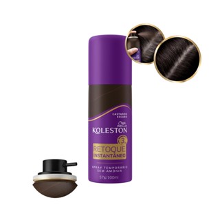 Spray Retoque Instantâneo Castanho Escuro Koleston 57g