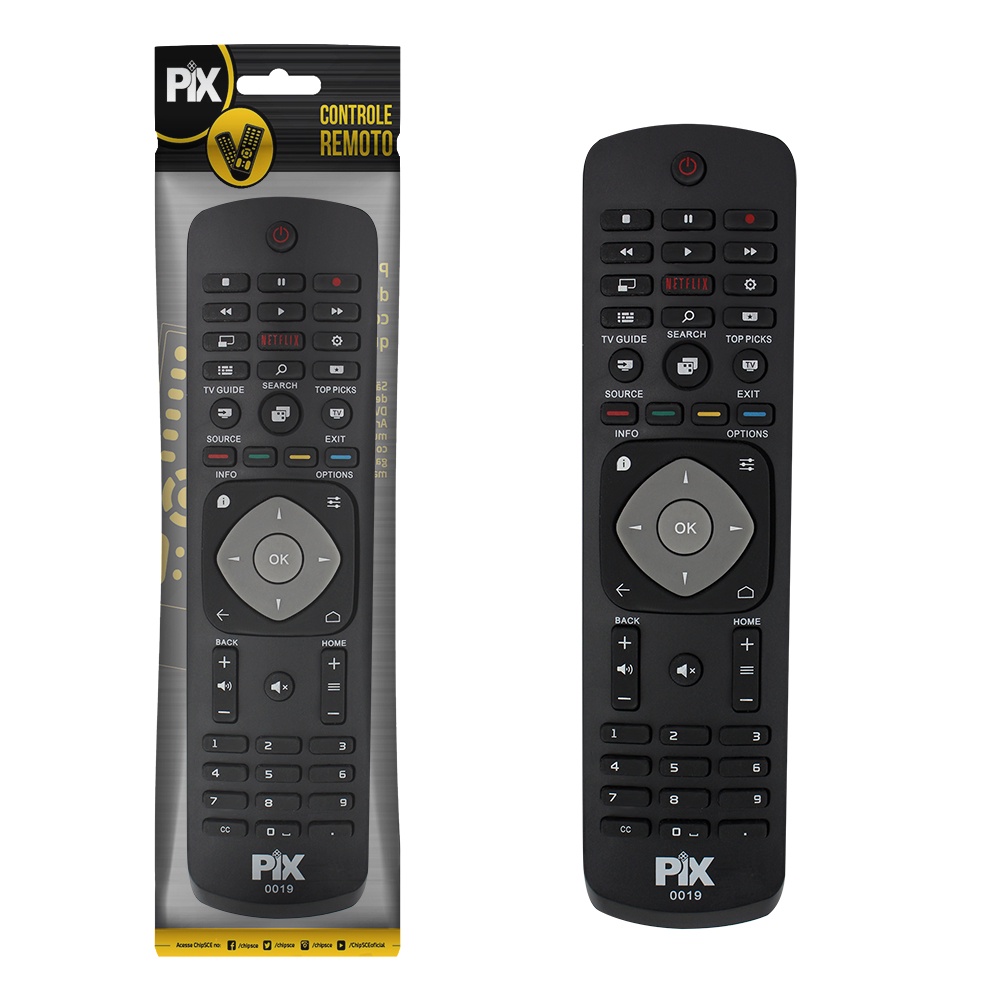 Controle Remoto Tv toda Linha Pfl Pfg Pug Função Smart