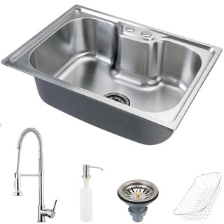 Cuba para cozinha gourmet pia aço inox com acessórios Nawa 50 cm e Torneira gourmet Envira Pingoo em Oferta na Shopee