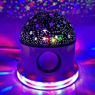 Globo Luminária Constelação Projetor de Estrelas Caixa de Som Com Bluetooth - Music Bulb