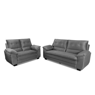 Conjunto Sofá 2 e 3 Lugres Hellen Premium em Oferta na Shopee