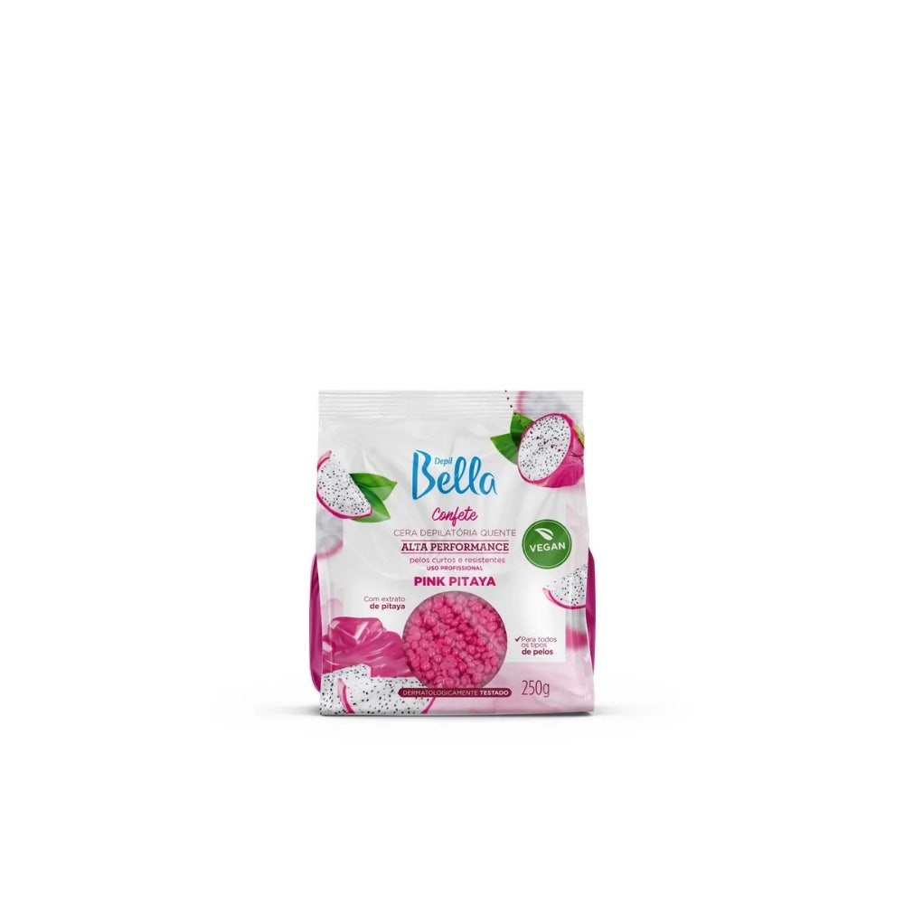 Cera Depilatória Quente Confete Pink Pitaya Depil Bella 250g