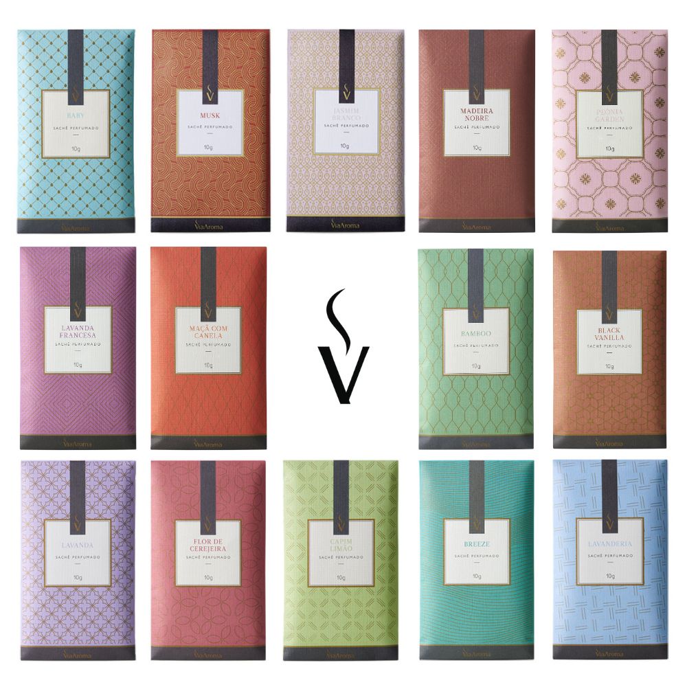 Sachê Perfumado Via Aroma  10g - Gavetas, Roupeiro, Automóvel e Bolsas