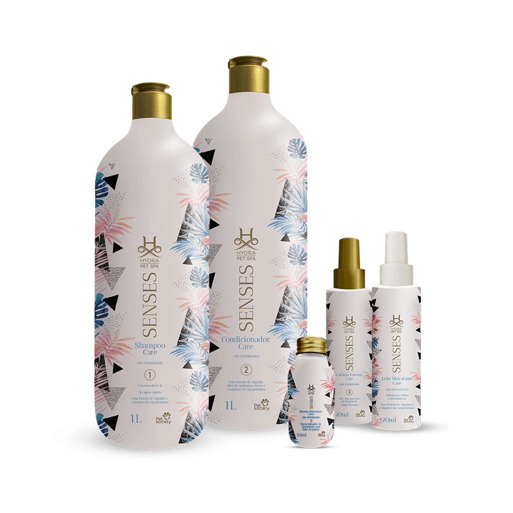 Kit de Produtos Pet Cães Gatos Hydra Pet Spa Senses Care
