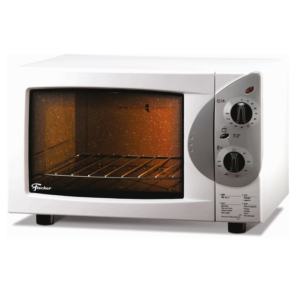 Forno Elétrico Fischer Grill Dourador Bancada 44 Litros Branco 220V