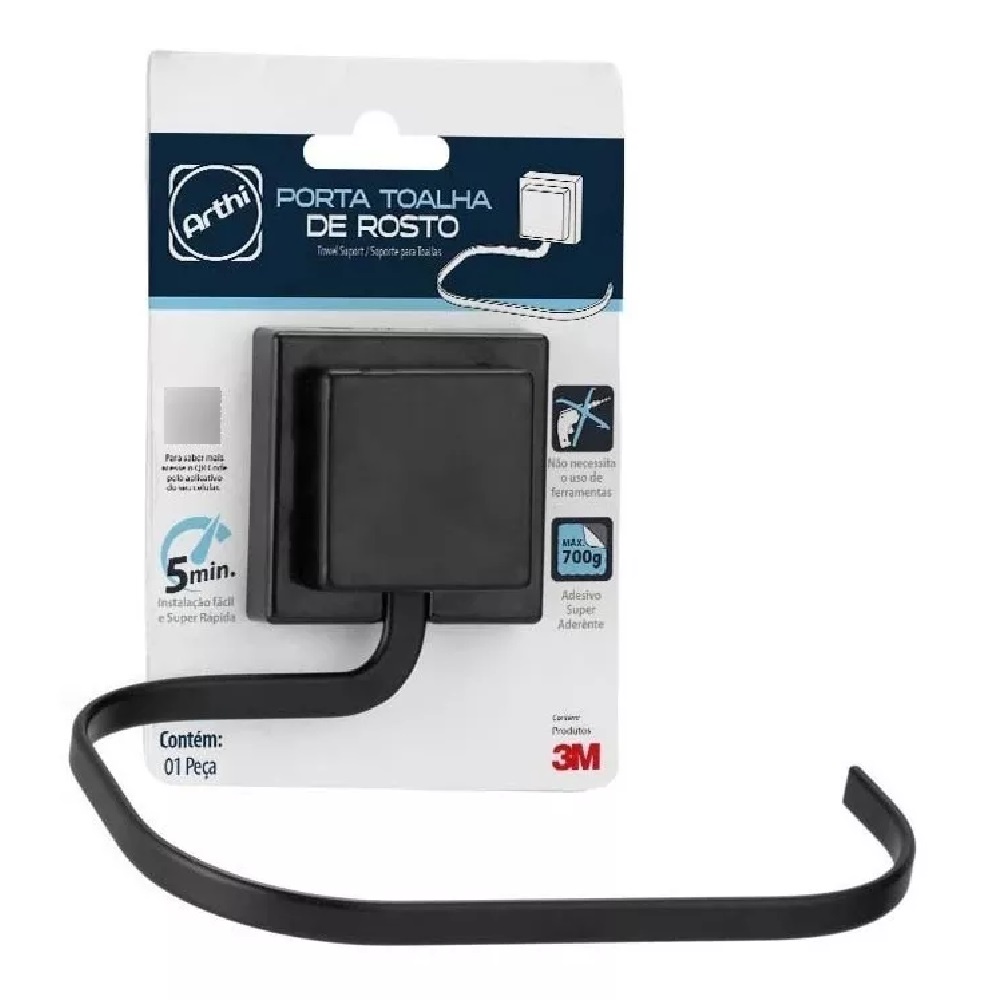 PORTA TOALHA ROSTO PIATINA 3M ARTHI