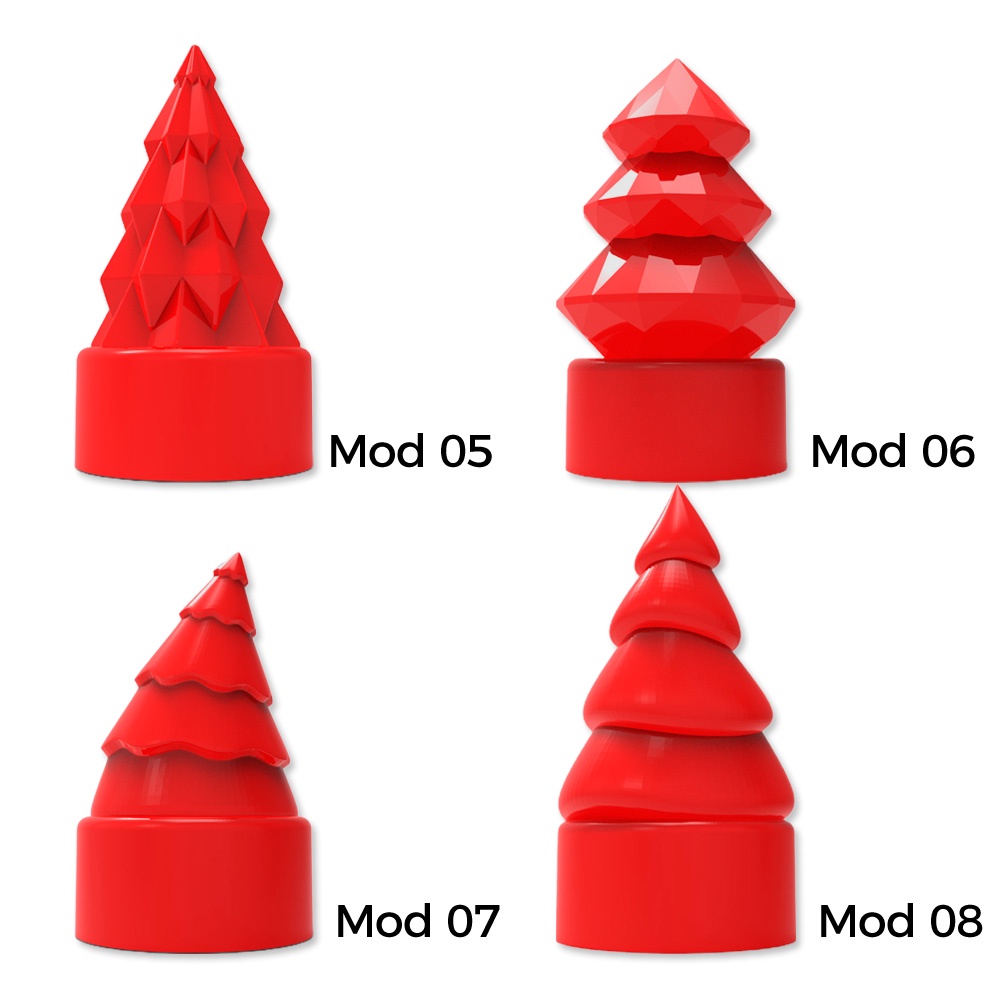 Forma de Silicone Arvore de Natal Geométrica