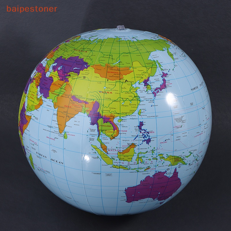 [baipestoner] 16 " 40 Cm Inflável World Geografia Mapa Da Terra Praia Brinquedos Grandes Infláveis Suavemente