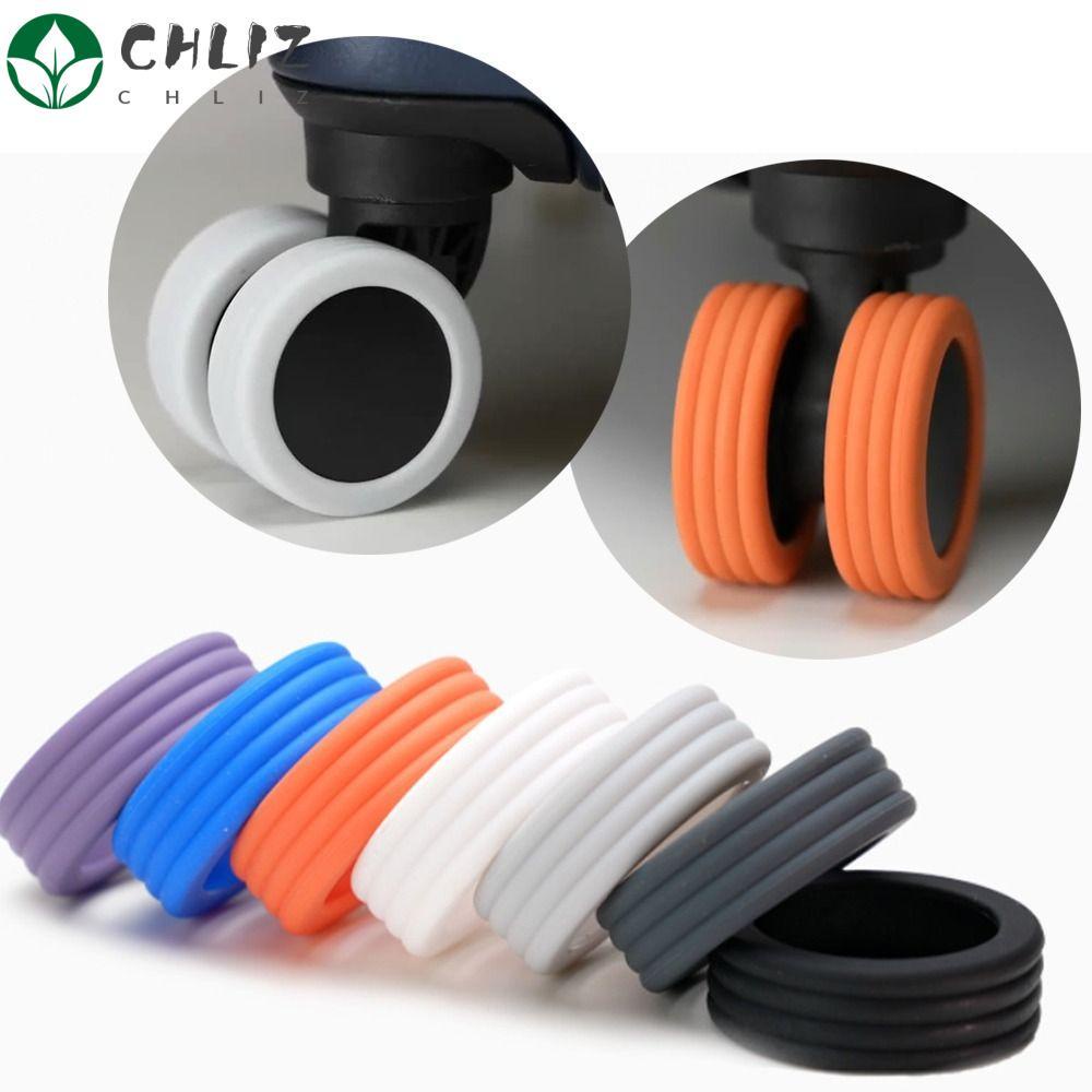 CHLIZ 4/8 Pçs/Set Protetor De Rodas De Bagagem , Eixos De Peças De Mala De Silicone Sapatos De Rodízio De Viagem