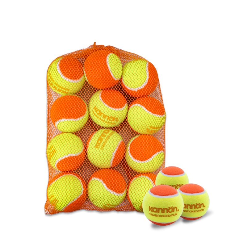 KANNON 12Pcs Bolas De Tênis Laranja Para Crianças Tenis De Baixa Pressão Descompressão Infantil 50 % Paddle Beach Tennis Balls Bola