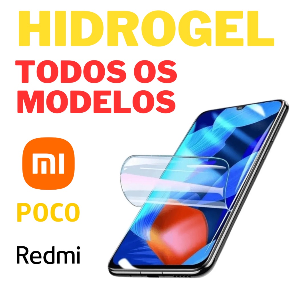 Pelicula de Hidrogel original para TODA Linha Redmi Xiaomi POCO X6 X7 PRO MI 13 PRO Note 14 Pro NOTE 13 PRO PLUS em Oferta na Shopee