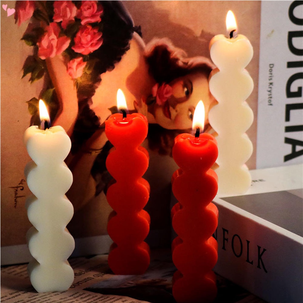 ‌Moldes Silicone 3D Coração - Velas, Sabonete e Cera Epóxi Artesanal - Presente Decorativo