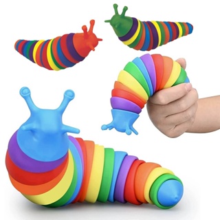 Brinquedo Lesma 3D Sensorial Creckpeia Colorida Articulado Largata Minhoca Cor Aleatório  MS1005 em Oferta na Shopee