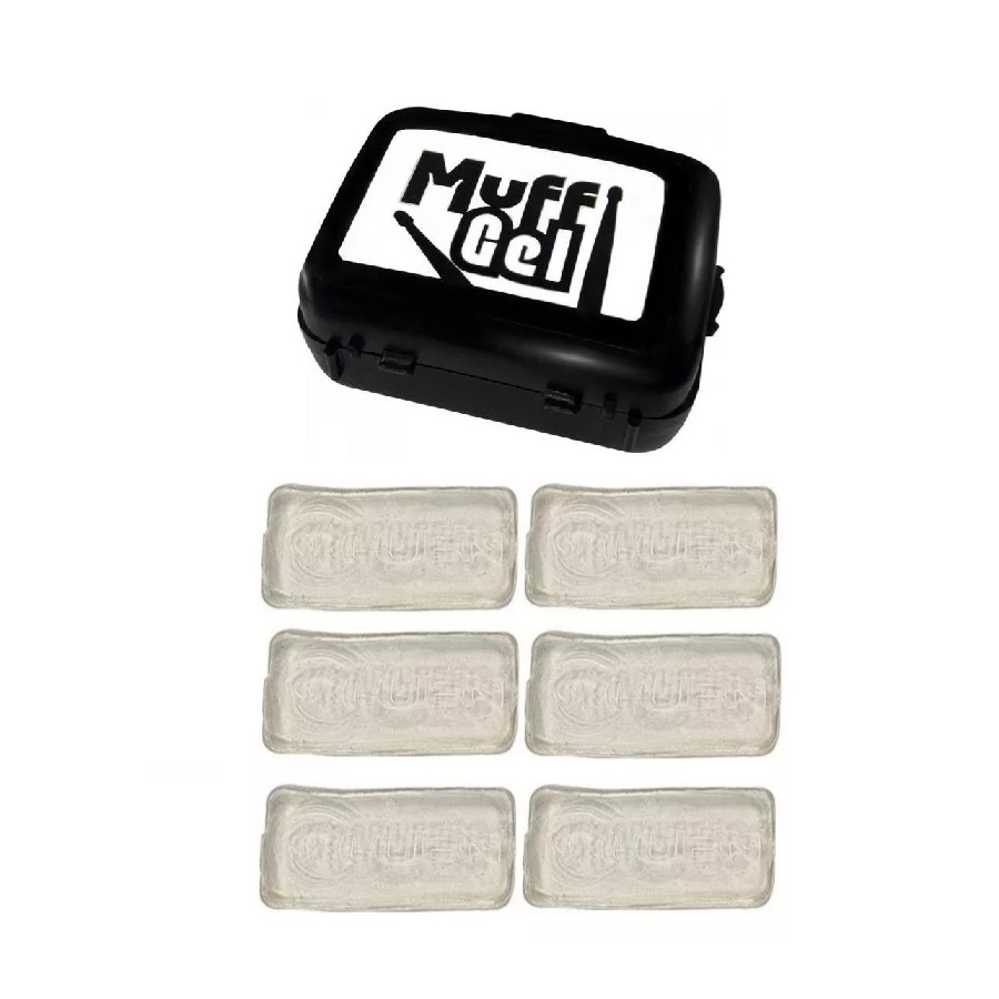 Kit Muff Meffer Luen Bateria Abafador Gel Com 6 Abafadores