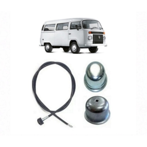 Cabo Velocimetro + 2 Calotas Cubo Diant Kombi 1975 A 2005 em Oferta na Shopee
