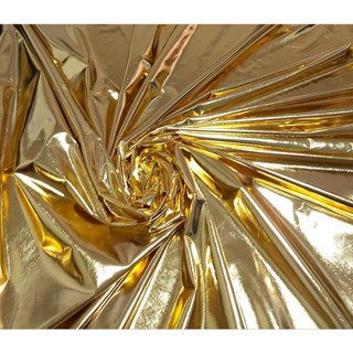 Tecido Vinil Dourado Liso com Lycra