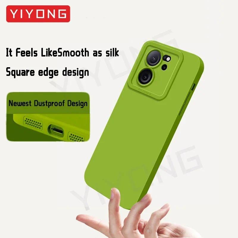 Para Xiaomi13T Pro Caso YIYONG Quadrado Líquido Silicone Capa Macia Xiaomi 13 Mi 13T Xiomi Mi13 T Mi13T Xiaomi13 Casos D — imagem 2 de 2