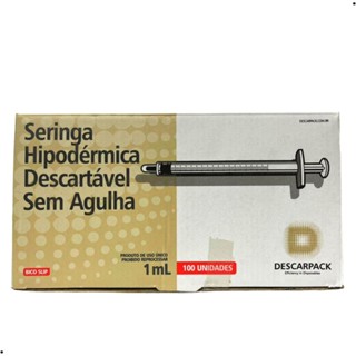 Seringa Hipodérmica 1ml Insulina s/Agulha Luer Slip Descarpack