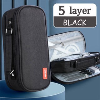 Caixa De Lápis De Grande Capacidade Lona Portátil Coreana Para Estudantes Papelaria Simples multi-Funcional Material Escolar