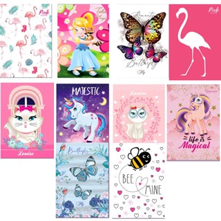 Kit 10 Cadernos Sem Pauta Grande A4 Estampas Diferentes Brochurao 96 Folhas Costurado Menina Capa Dura Reforcado