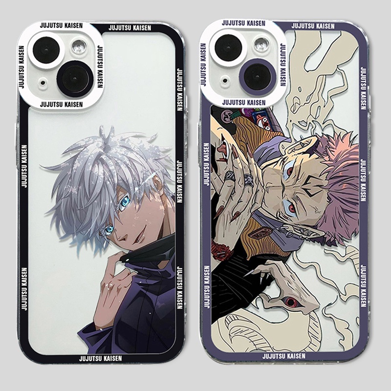 Anime Jujutsu Kaisen Caso De Telefone Para iPhone 16 11 13 12 14 15 Pro Max XS XR 7 8 Plus Transparente Capa Macia em Oferta na Shopee