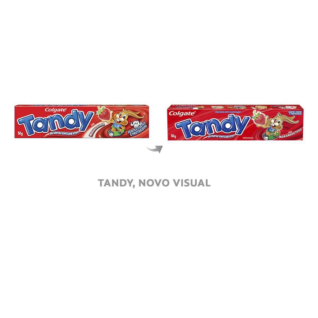 Detalhes do Creme Dental Colgate Tandy Morangostoso 50g
