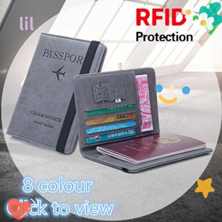 Porta-Passaporte LIL Cartões De Crédito Multifuncional Pacote De Documentos RFID Carteira