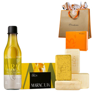 Kit Ekos Maracujá Óleo Trifásico Desodorante Corporal 200ml + Sabonete em Barra Puro Vegetal Cremoso e Esfoliante