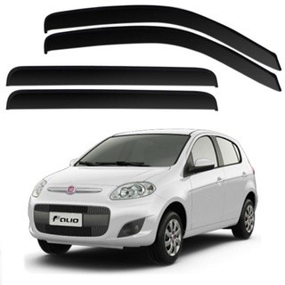 Calha De Chuva Defletor Novo Palio 2012 A 2016 2017 2018 4 Portas Ecoflex em Oferta na Shopee