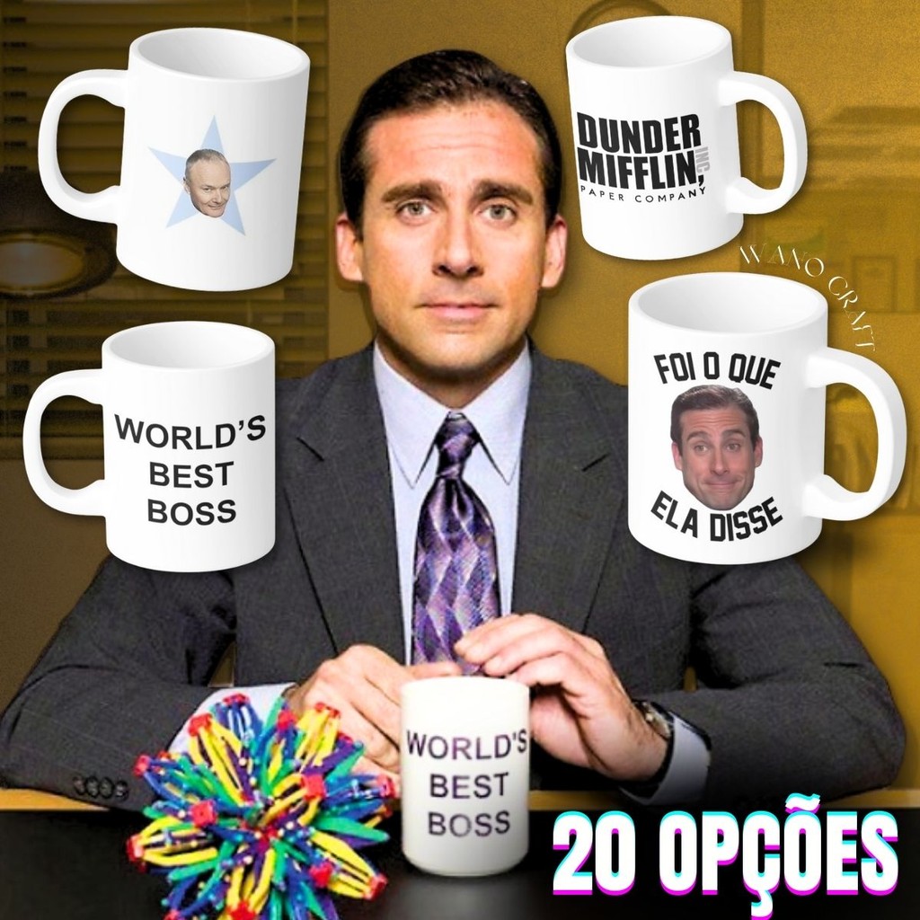 Caneca The Office Dunder Mifflin Michael Estrela Ela Disse Meme Serie Minha Filosofia Xicara Cafe