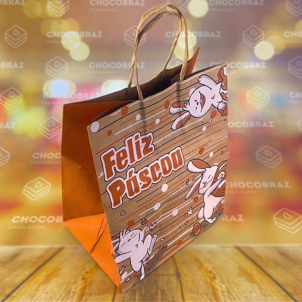 30 SACOLA  PASCOA M BUNNY 20 X 15 X 25 - REF:7229  (LC) em Oferta na Shopee