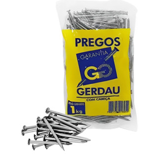 Prego Com Cabeça 17x21 1kg Gerdau Aço Resistente em Oferta na Shopee