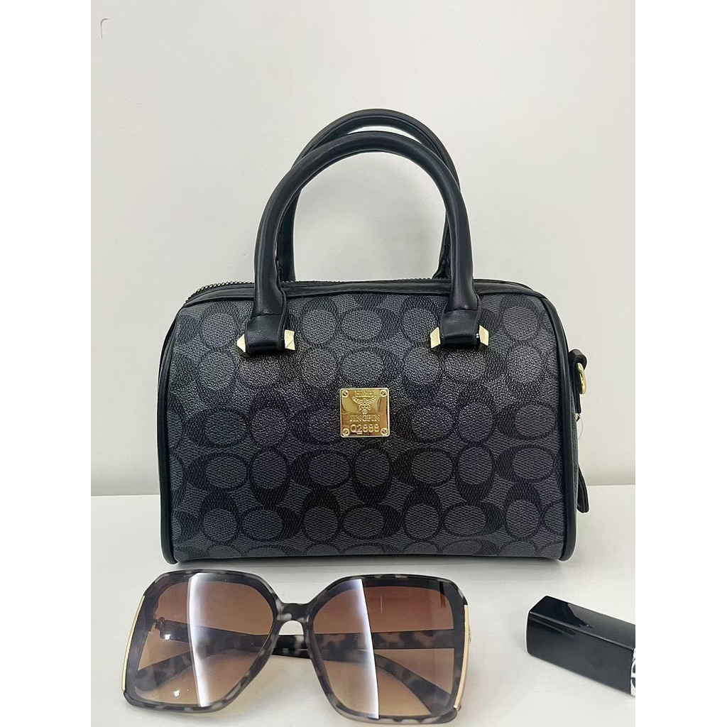 Bolsa Boston estampada da moda 2025, bolsa simples de grande capacidade, bolsa de ombro mensageiro em Oferta na Shopee