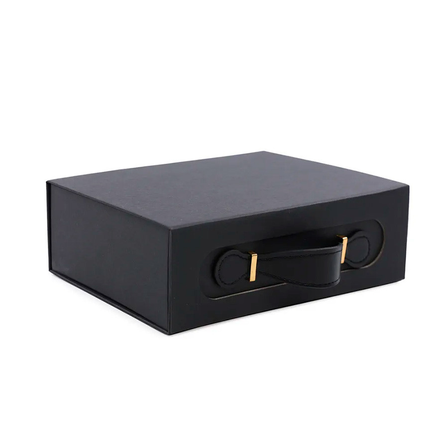 Caixa de Papel Rígido Retangular Preta com Alça  - 1 unidade - Cromus em Oferta na Shopee