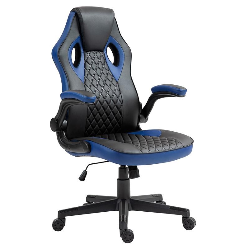 Cadeira Gamer Braço Preto Azul Best